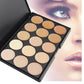 Professional 15 Color Bronzer Nude Powder Makeup Matte Glitter Face Compact Contour Concealer Palette