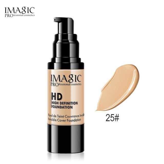 IMAGIC HD Bright Liquid Foundation Face Makeup base maquiagem fond de teint moisturizer cream skin care full size 6 colors 30ml